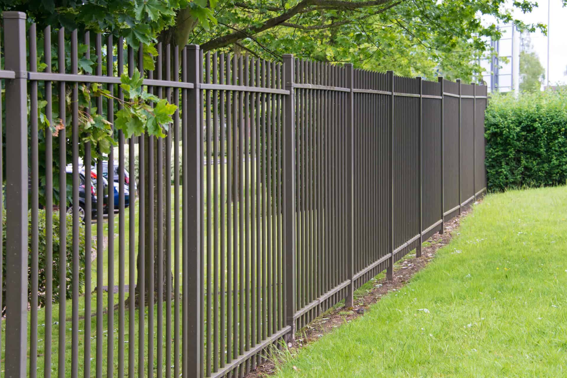 steel-palisade-fence-brown
